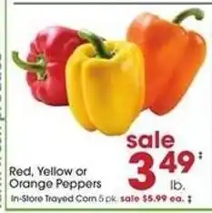 Giant Eagle Red, Yellow Or Orange Peppers offer