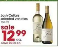 Giant Eagle Josh Cellars selected varieties offer