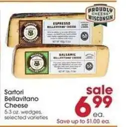 Giant Eagle Sartori Bellavitano Cheese offer