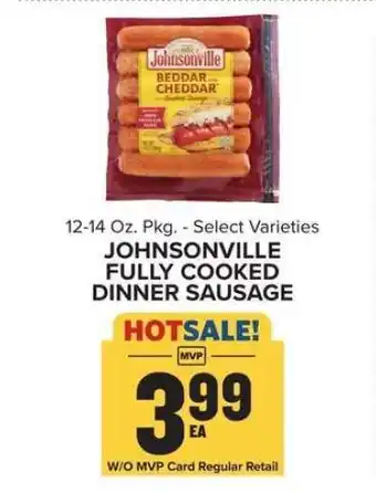 Food Lion Johnsonville Fully Cooked Dinner Sausage offer