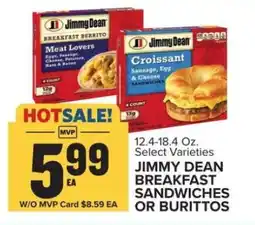 Food Lion Jimmy Dean Breakfast Sandwiches or Burritos offer