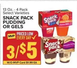 Food Lion Snack Pack Pudding or Gels offer