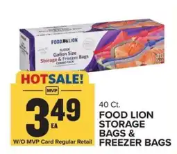 Food Lion FOOD LION STORAGE BAGS & FREEZER BAGS offer