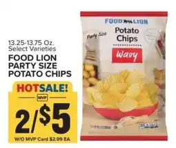 Food Lion FOOD LION PARTY SIZE POTATO CHIPS offer