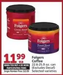 Albertsons Folgers Coffee offer