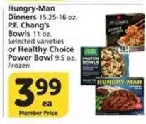 Albertsons Hungry-Man Dinners / P.F. Chang's Bowls / Healthy Choice Power Bowl offer