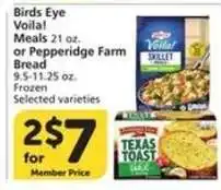 Albertsons Birds Eye Voila! Meals or Pepperidge Farm Bread offer