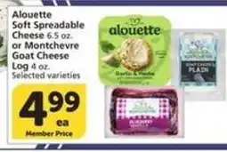 Albertsons Alouette Soft Spreadable Cheese or Montchevre Goat Cheese offer
