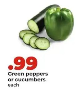 Hy-Vee Green peppers or cucumbers offer