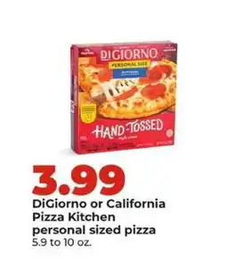 Hy-Vee DiGiorno or California Pizza Kitchen personal sized pizza offer