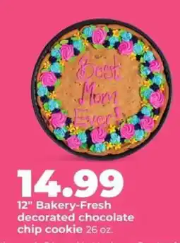 Hy-Vee 12 Bakery fresh decorated chocolate chip cookie offer