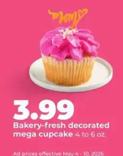 Hy-Vee Bakery-fresh decorated mega cupcake offer