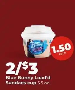 Hy-Vee Blue Bunny Load’d Sundaes cup offer