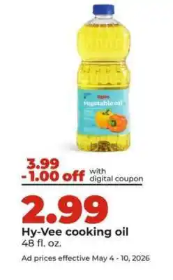 Hy-Vee Hy-Vee cooking oil offer