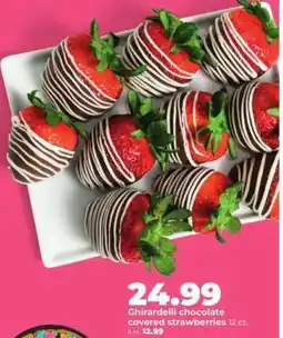 Hy-Vee Ghirardelli chocolate covered strawberries offer