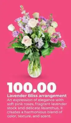 Hy-Vee Lavender Bliss arrangement offer