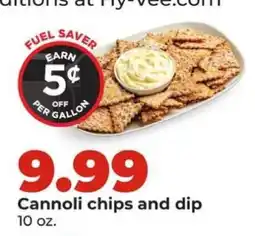 Hy-Vee Cannoli chips and dip offer