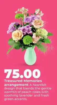 Hy-Vee Treasured Memories arrangement offer
