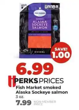 Hy-Vee Fish Market smoked Alaska Sockeye salmon offer