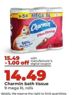 Hy-Vee Charmin Bath Tissue offer
