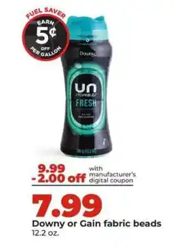 Hy-Vee Downy or Gain fabric beads offer