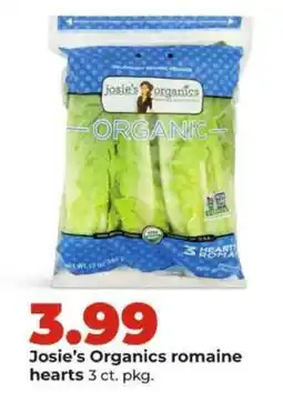 Hy-Vee Josie's Organics Romaine hearts offer