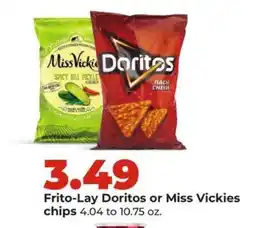 Hy-Vee Frito-Lay Doritos or Miss Vickies chips offer
