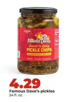 Hy-Vee Famous Dave's Pickles offer