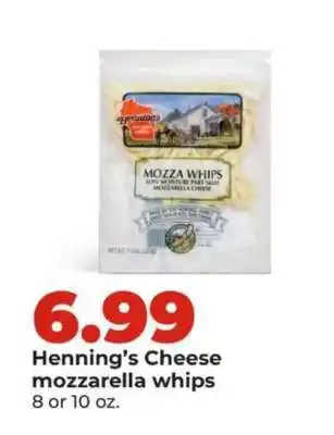 Hy-Vee Henning's Cheese mozzarella whips offer