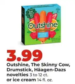 Hy-Vee Outshine, The Skinny Cow, Drumstick, Häagen-Dazs novelties offer