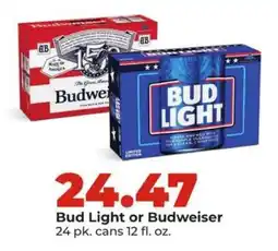 Hy-Vee Bud Light or Budweiser offer