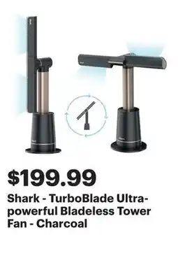 Best Buy Shark - TurboBlade Ultra-powerful Bladeless Tower Fan - Charcoal offer