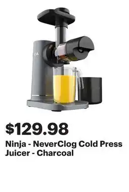Best Buy Ninja - NeverClog Cold Press Juicer - Charcoal offer