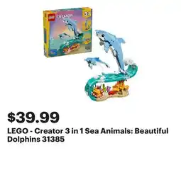 Best Buy LEGO - Creator 3 in 1 Sea Animals: Beautiful Dolphins 31385 offer