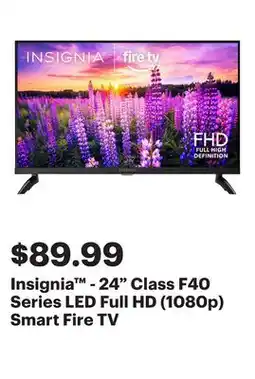 Best Buy Insignia - 24 Class F40 Series LED Full HD (1080p) Smart Fire TV offer