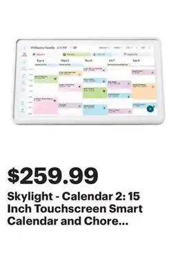 Best Buy Skylight - Calendar 2: 15 Inch Touchscreen Smart Calendar and Chore Chart - White offer