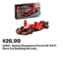 Best Buy LEGO - Speed Champions Ferrari SF-24 F1 Race Car Building Set and Toy Driver 77242 offer