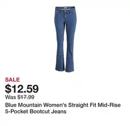 Tractor Supply Company Blue Mountain Women's Straight Fit Mid-Rise 5-Pocket Bootcut Jeans offer