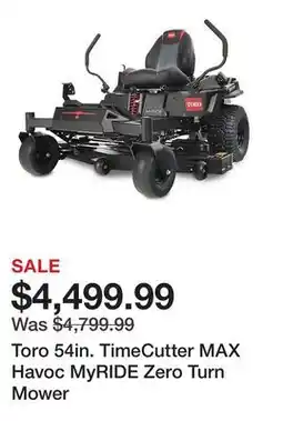 Tractor Supply Company Toro 54in. TimeCutter MAX Havoc MyRIDE Zero Turn Mower offer
