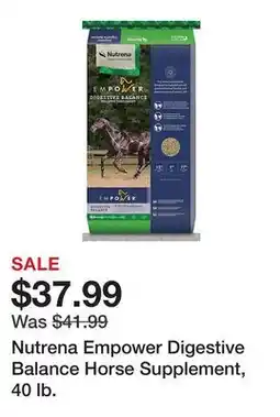 Tractor Supply Company Nutrena Empower Digestive Balance Horse Supplement, 40 lb offer