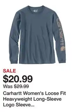 Tractor Supply Company Carhartt Women's Loose Fit Heavyweight Long-Sleeve Logo Sleeve Graphic T-Shirt offer