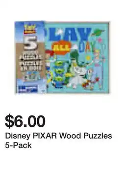 Five Below Disney PIXAR Wood Puzzles 5-Pack offer