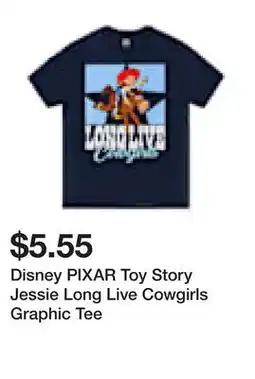 Five Below Disney PIXAR Toy Story Jessie Long Live Cowgirls Graphic Tee offer