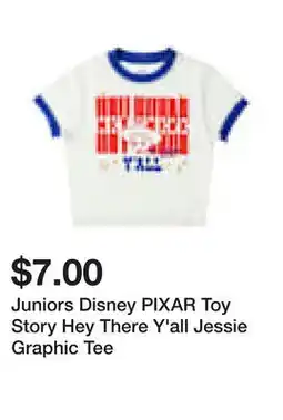 Five Below Juniors Disney PIXAR Toy Story Hey There Y'all Jessie Graphic Tee offer