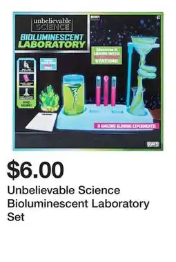 Five Below Unbelievable Science Bioluminescent Laboratory Set offer