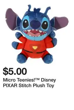Five Below Micro Teenies! Disney PIXAR Stitch Plush Toy offer