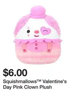 Five Below Squishmallows Valentine's Day Pink Clown Plush offer