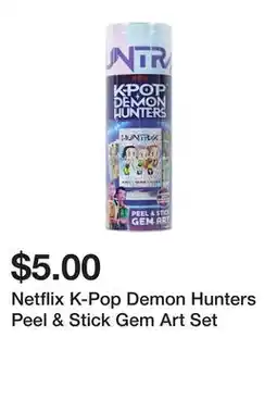 Five Below Netflix K-Pop Demon Hunters Peel & Stick Gem Art Set offer
