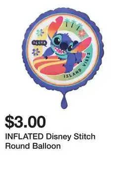 Five Below INFLATED Disney Stitch Round Balloon offer