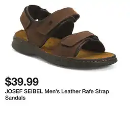 Marshalls JOSEF SEIBEL Men's Leather Rafe Strap Sandals offer